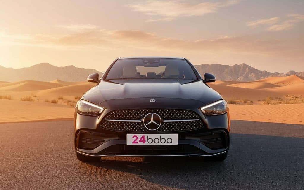 Mercedes C300 2023 Black - rental in Dubai
