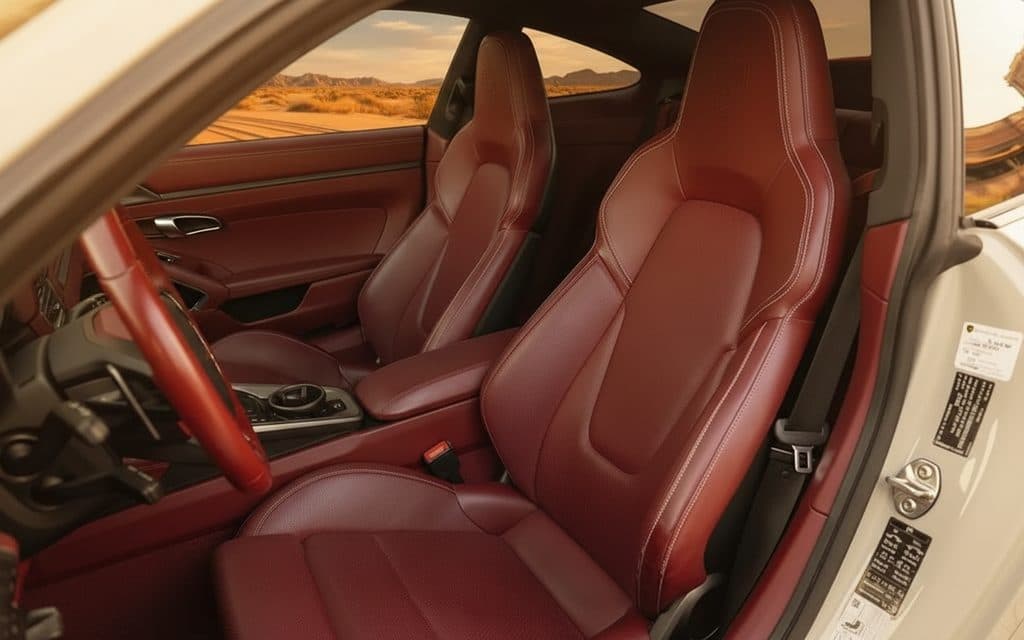 Porsche 911 2022 leather seats and cabin
