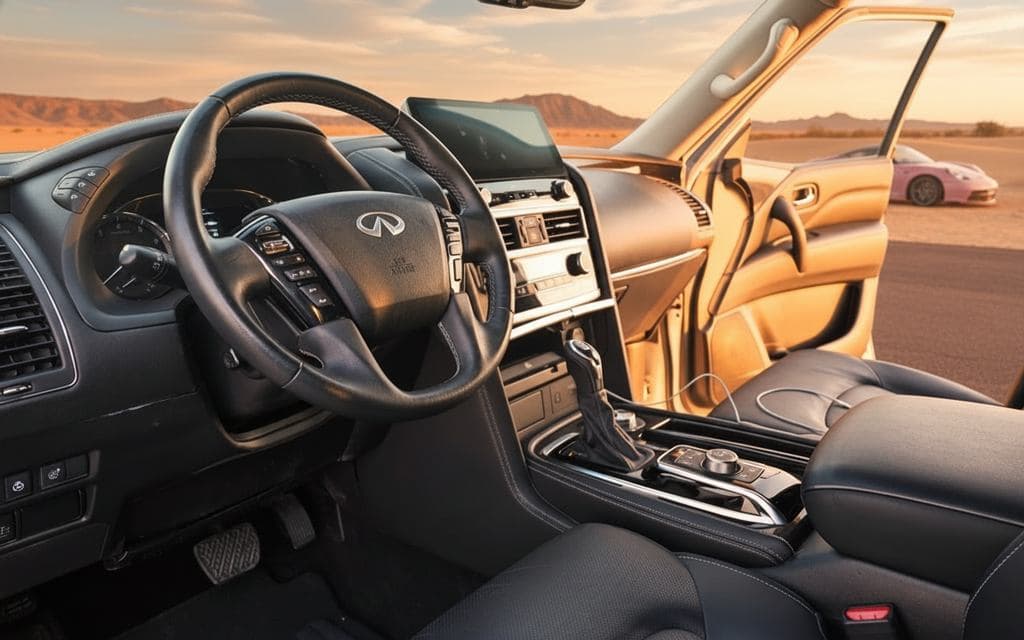 Infiniti Qx80 2024 interior view showing trim