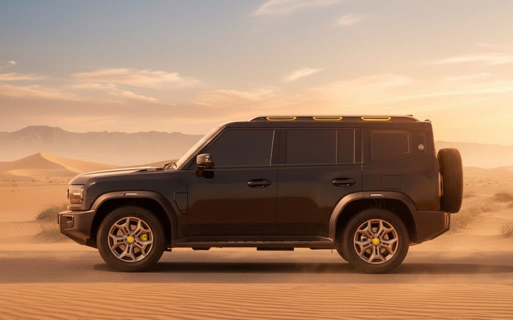 Jetour T2 2024 Black side profile