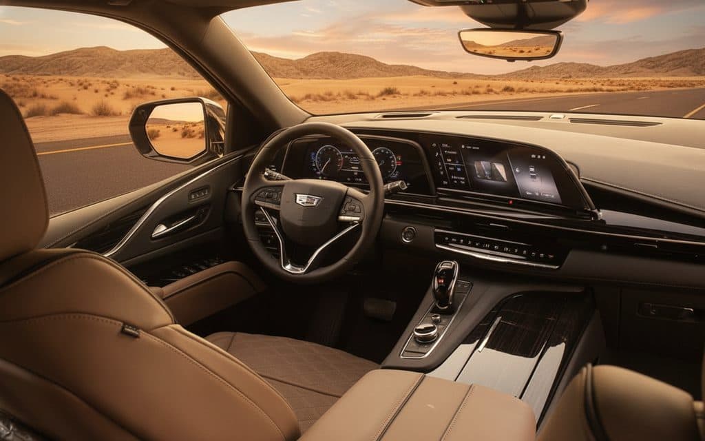 Cadillac Escalade 2023 interior view showing trim