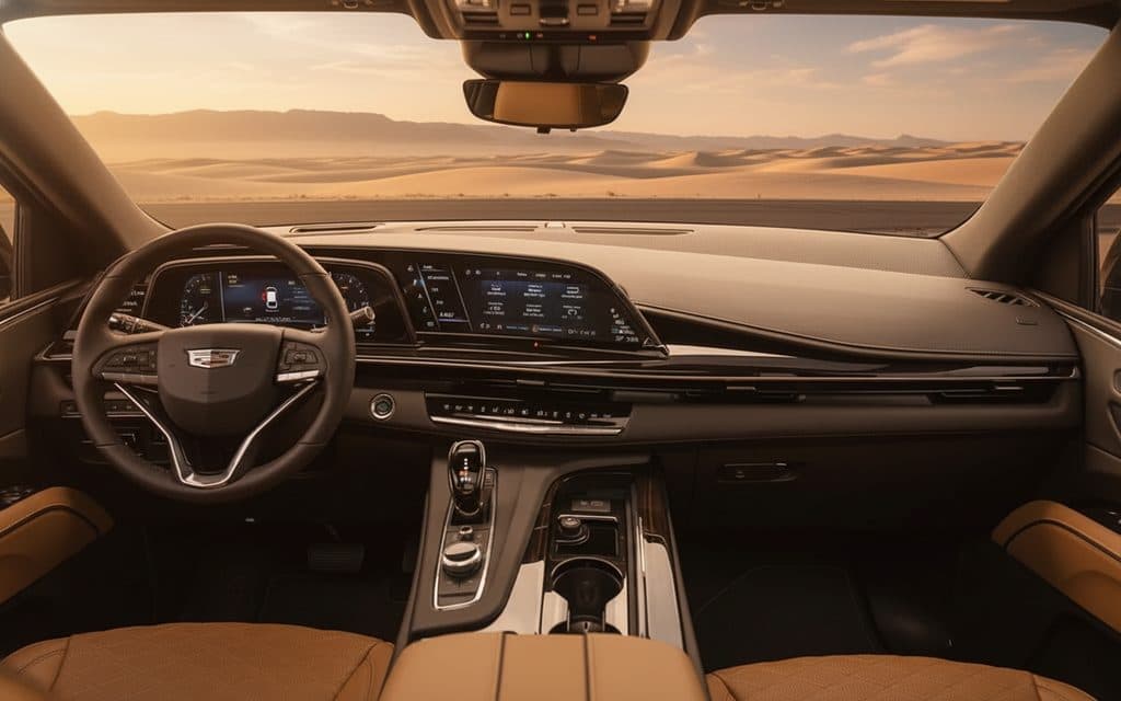 Cadillac Escalade 2023 interior view showing trim