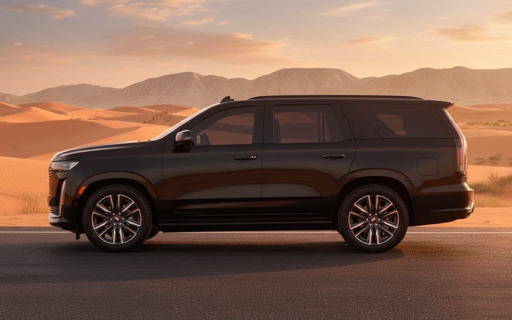 Cadillac Escalade 2023 Black side profile