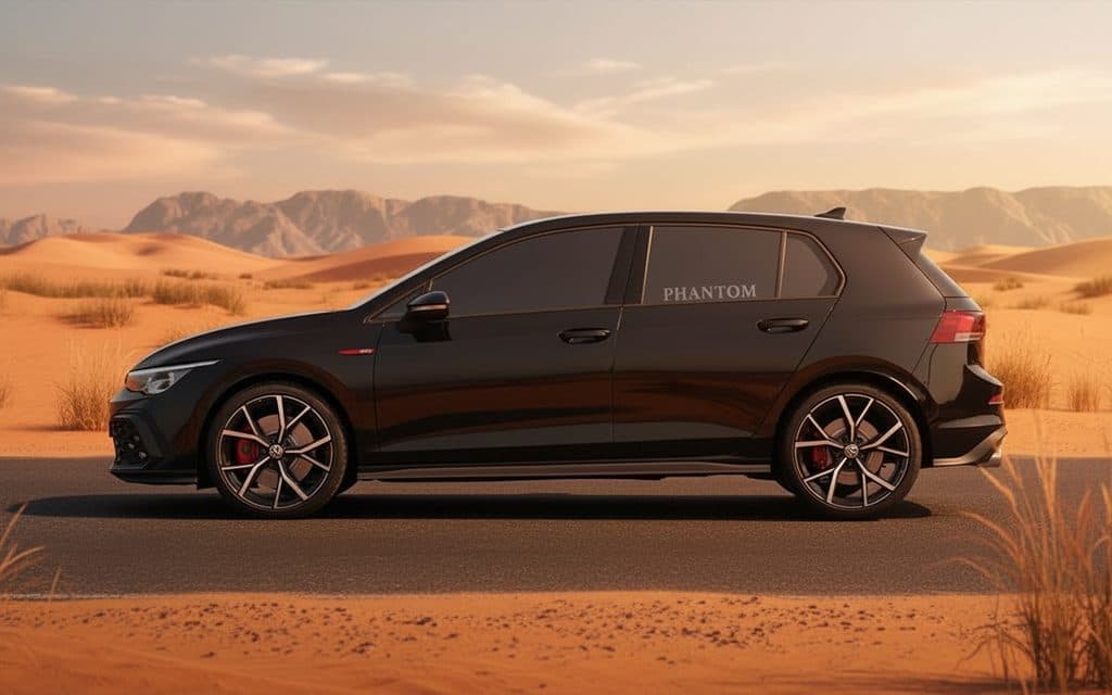 Volkswagen Golf 2023 Black side profile