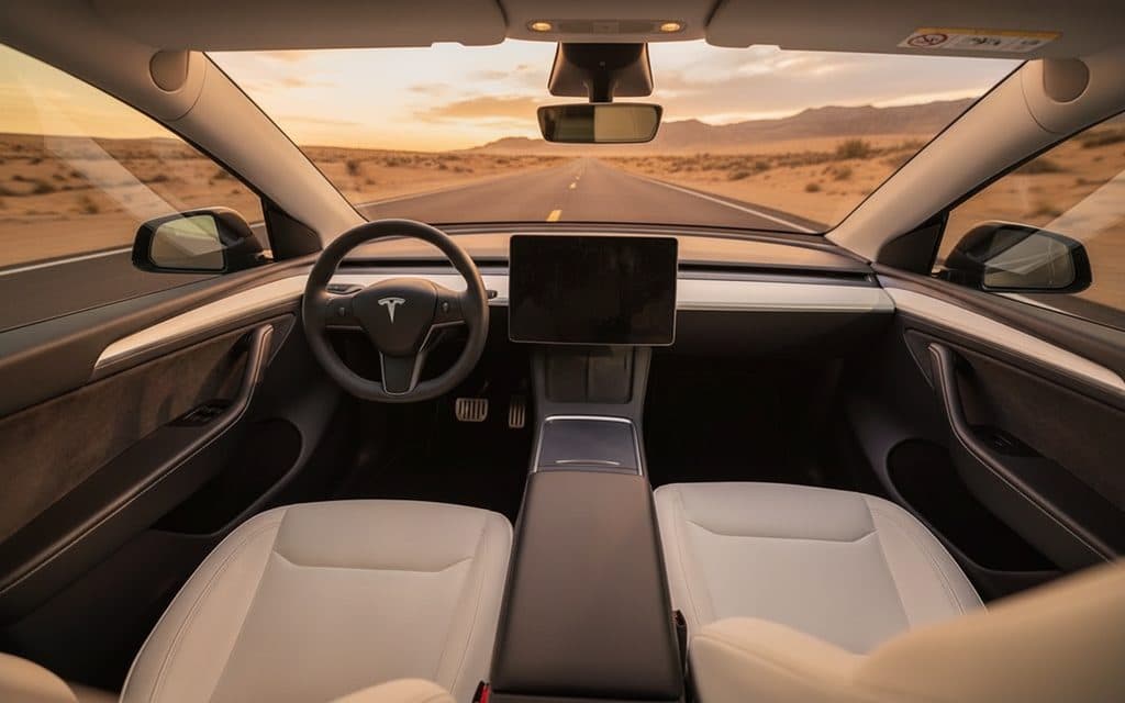 Tesla Model Y 2023 dashboard and infotainment