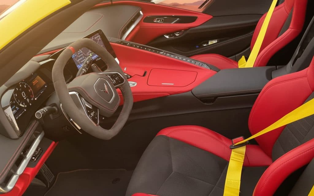 Chevrolet Corvette 2023 interior view showing trim