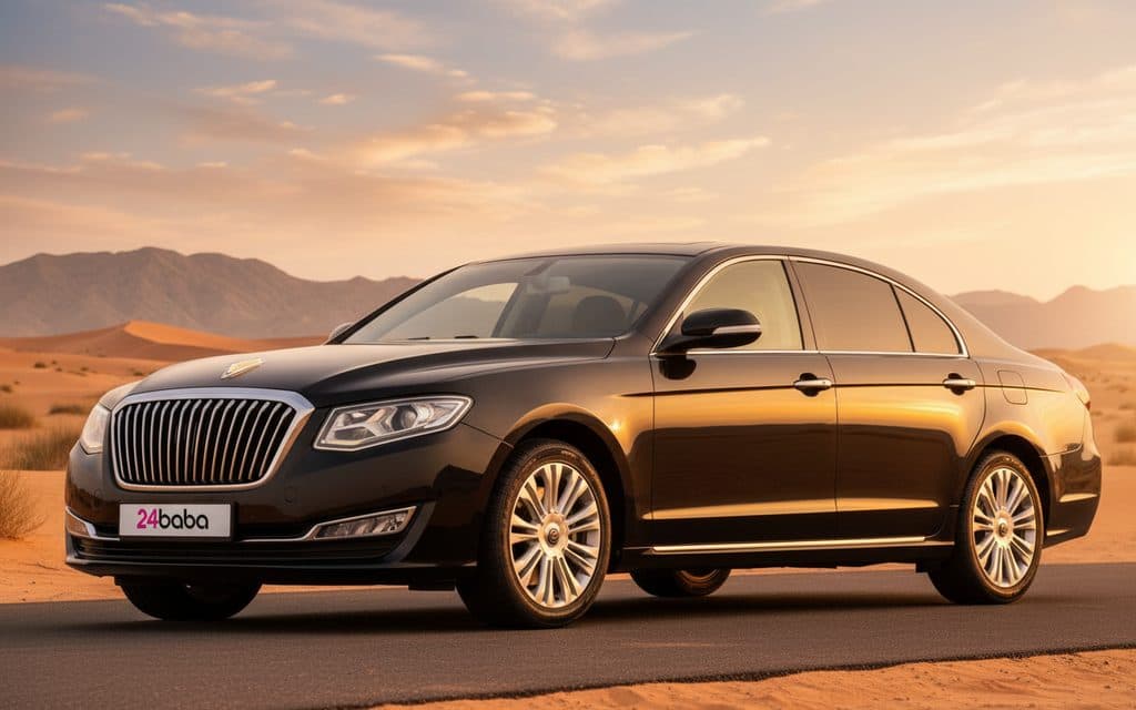 Hongqi H7 2025 Black front view with headlights