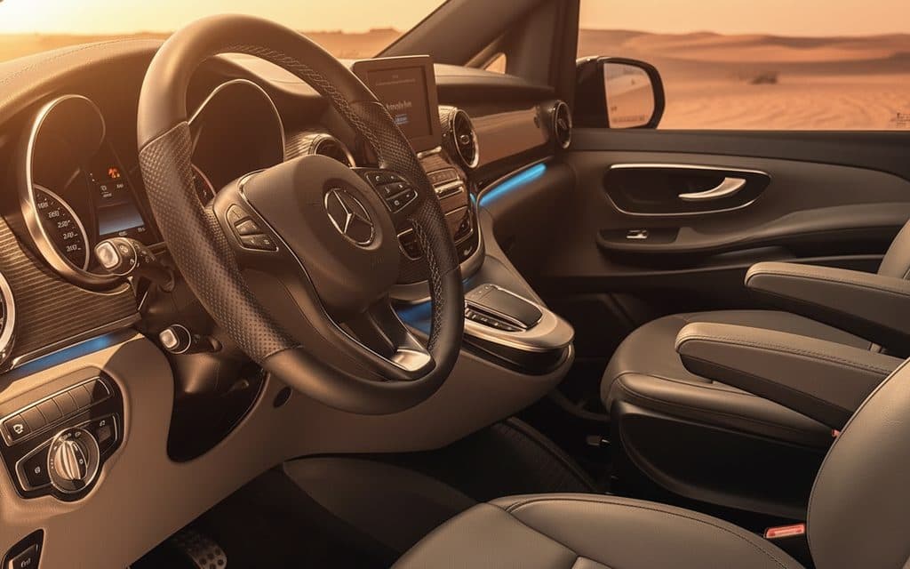 Mercedes V Class 2023 dashboard and infotainment