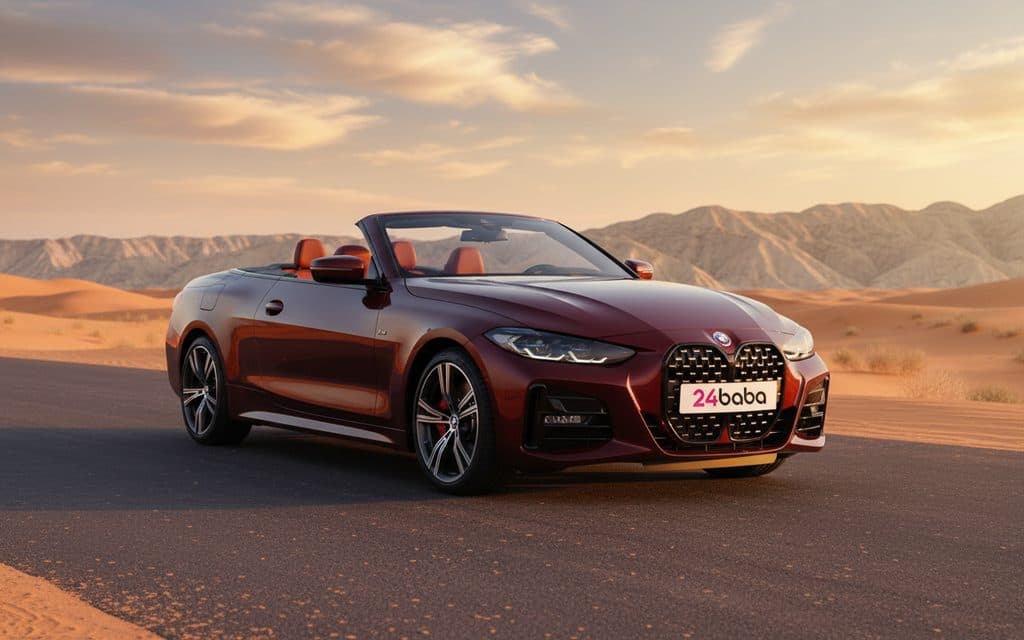 Bmw 430 2023 Red front view with headlights