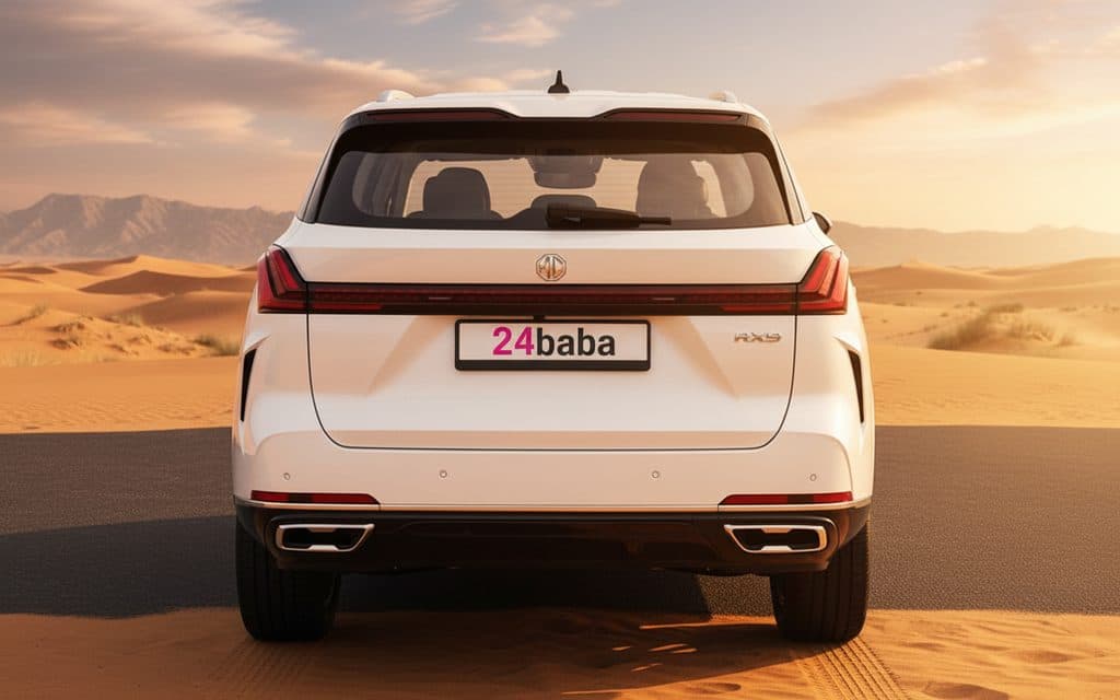 Mg Rx9 2025 White rear view showing taillights