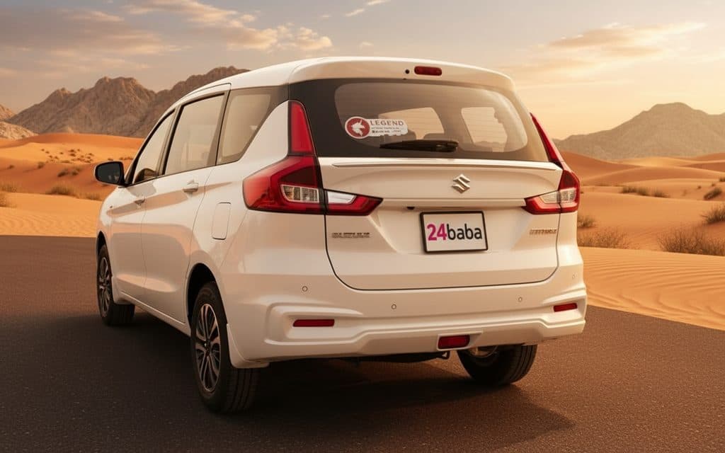 Suzuki Ertiga 2023 White rear view showing taillights