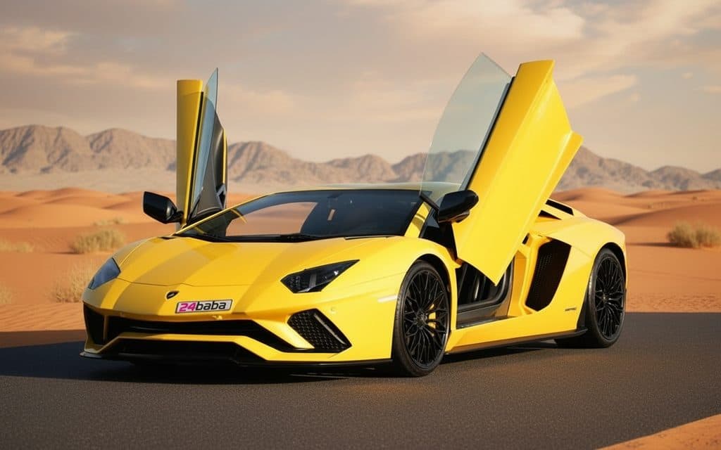 Lamborghini Aventador 2021 Yellow rental in Dubai