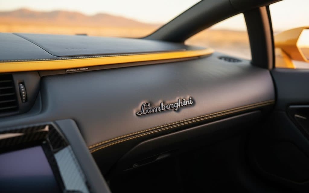 Lamborghini Aventador 2021 dashboard and infotainment