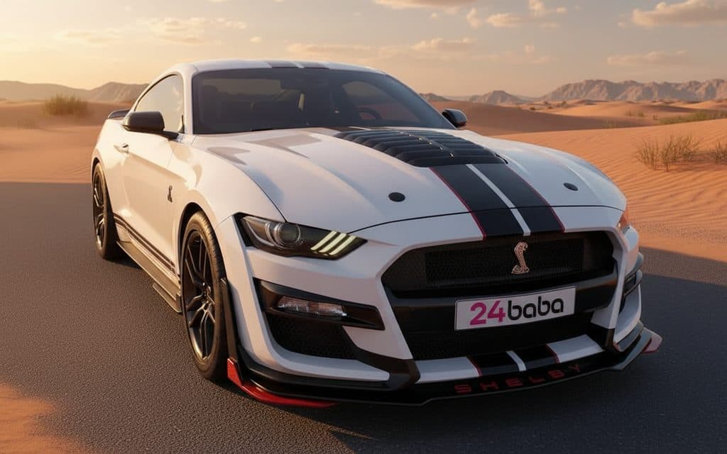 Ford Mustang 2022 White cover image – rental in Dubai