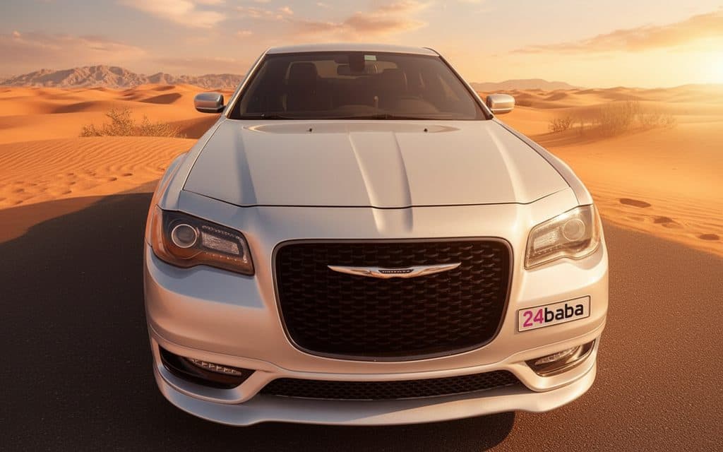 Chrysler 300 2020 Silver front view with headlights