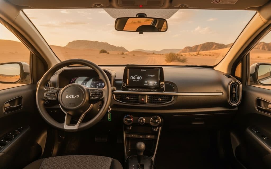 Kia Picanto 2024 interior view showing trim