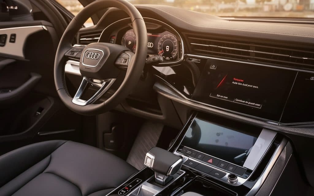Audi Q7 2023 interior view showing trim