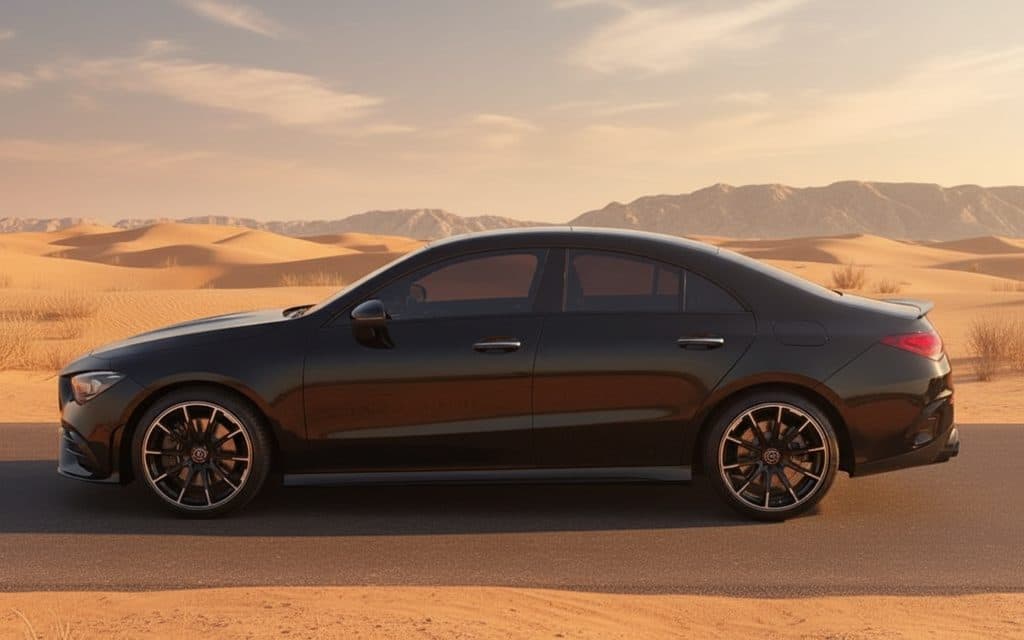 Mercedes Cla250 2023 Black side profile