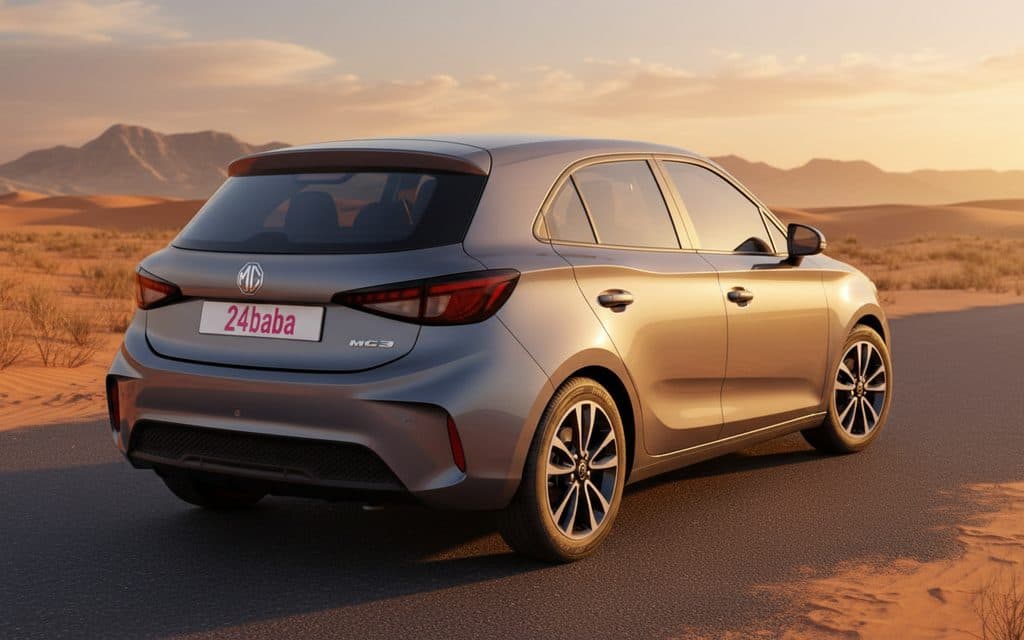 Mg 3 2025 Silver rear view showing taillights