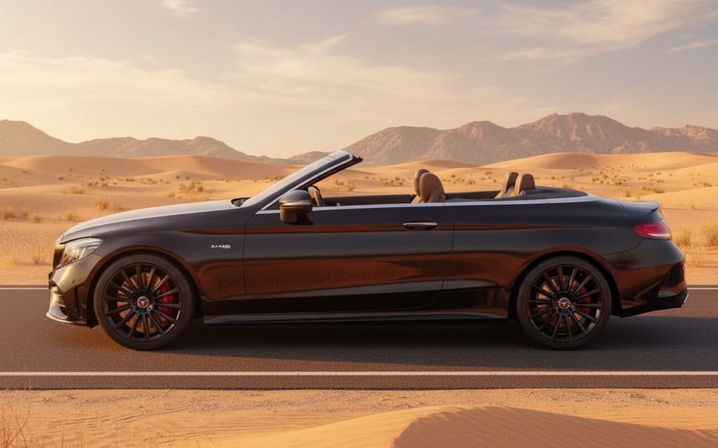 Mercedes C43 2022 Black side profile