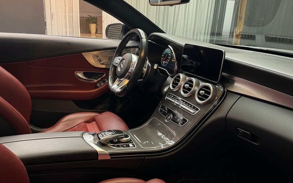 Mercedes C43 2022 dashboard and infotainment