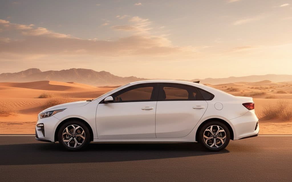 Kia Forte 2021 White side profile