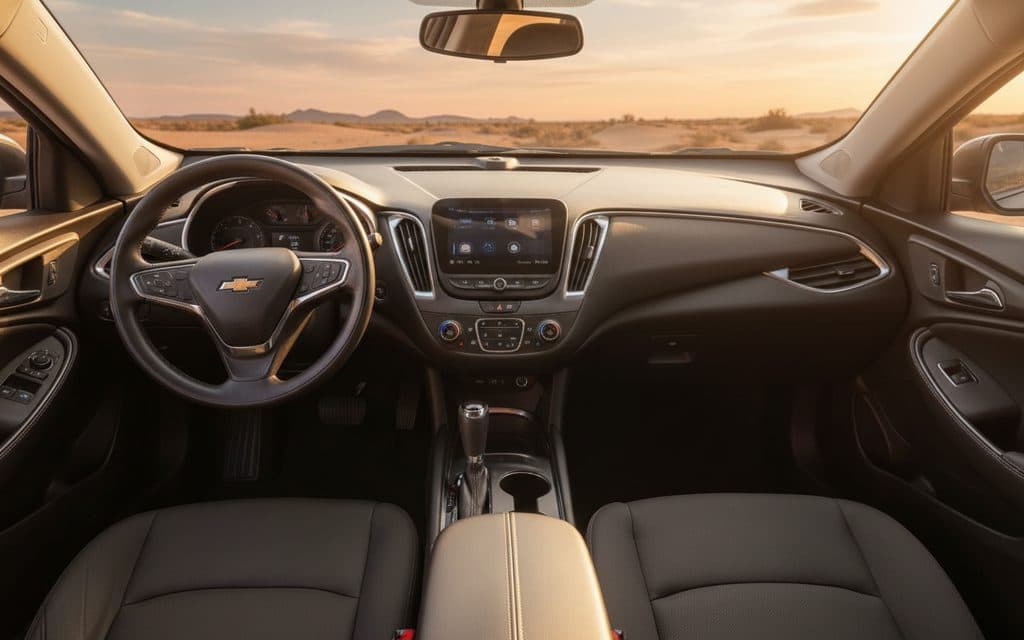 Chevrolet Malibu 2021 interior view showing trim