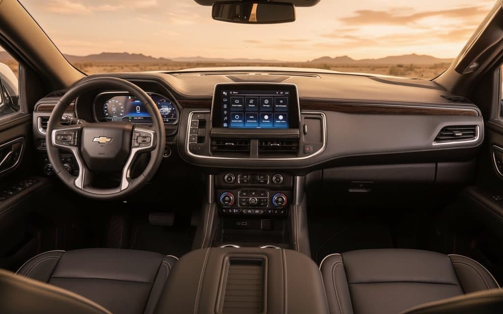 Chevrolet Tahoe 2023 interior view showing trim