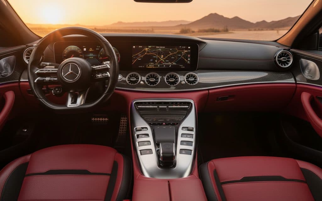 Mercedes Gt 2023 dashboard and infotainment