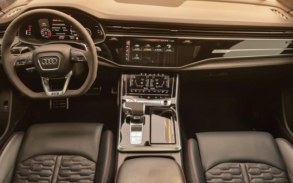 Audi RsQ8 2022 interior view showing trim
