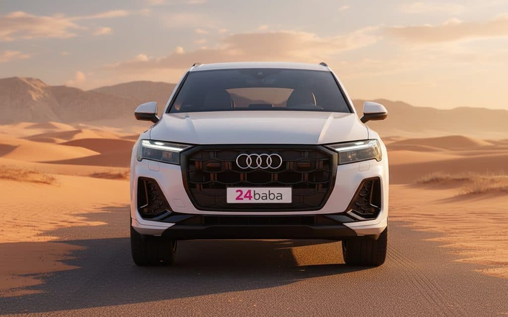 Audi Q7 2024 White - rental in Dubai