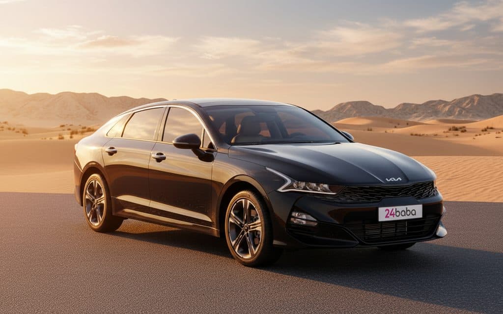 Rent Kia K5 2023 Black in Dubai