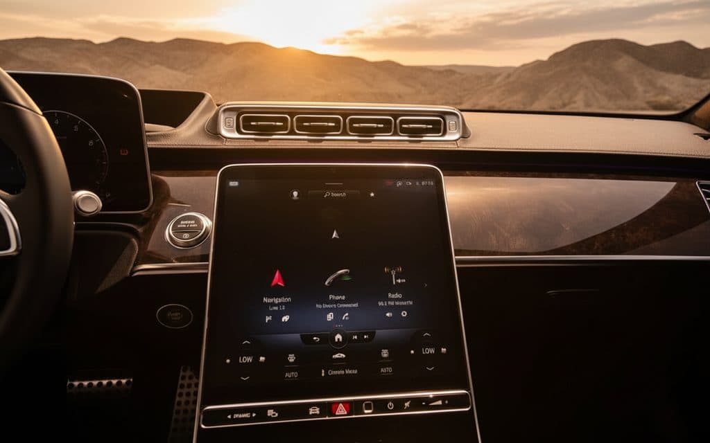 Mercedes S580 2021 dashboard and infotainment