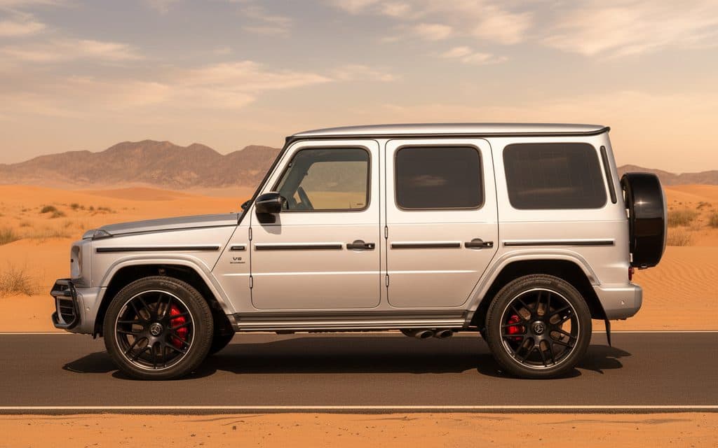 Mercedes G63 2022 Silver side profile