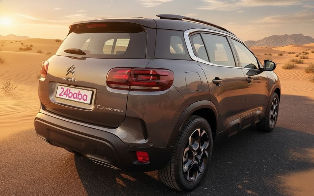 Citroen C5 2025 Grey rear view showing taillights