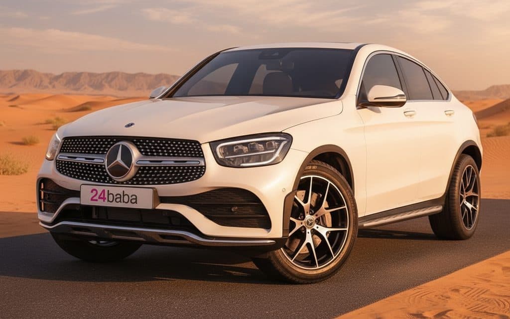 Mercedes Glc200 2023 White rental in Dubai