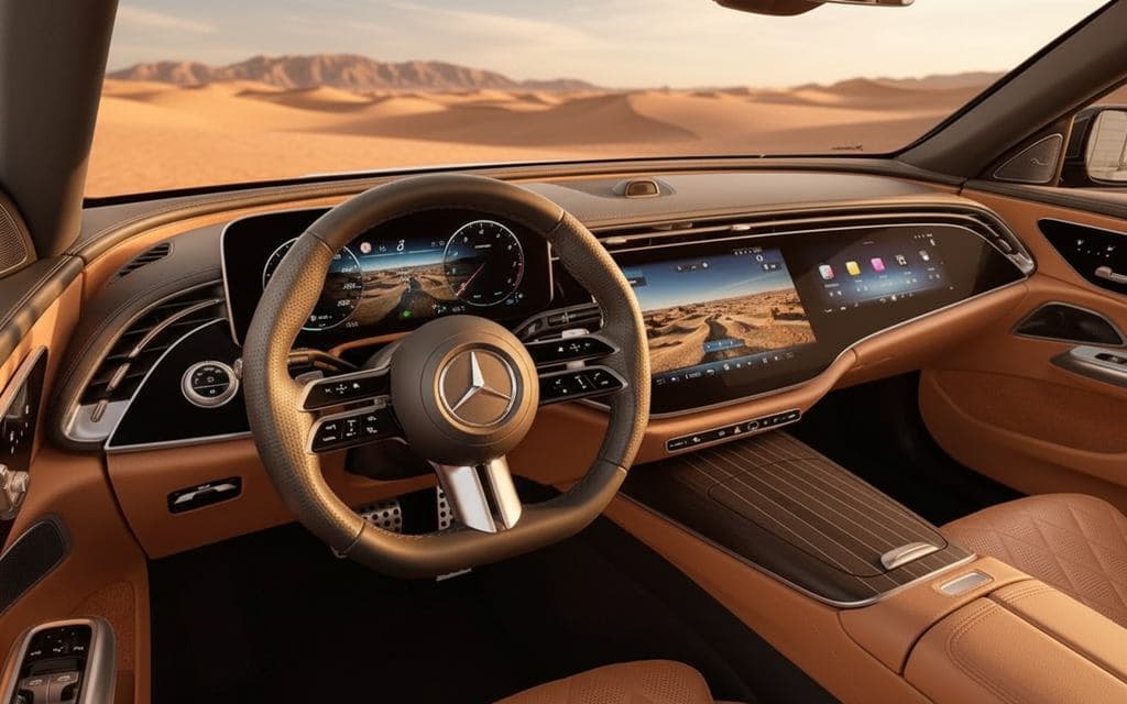 Mercedes E200 2025 dashboard and infotainment