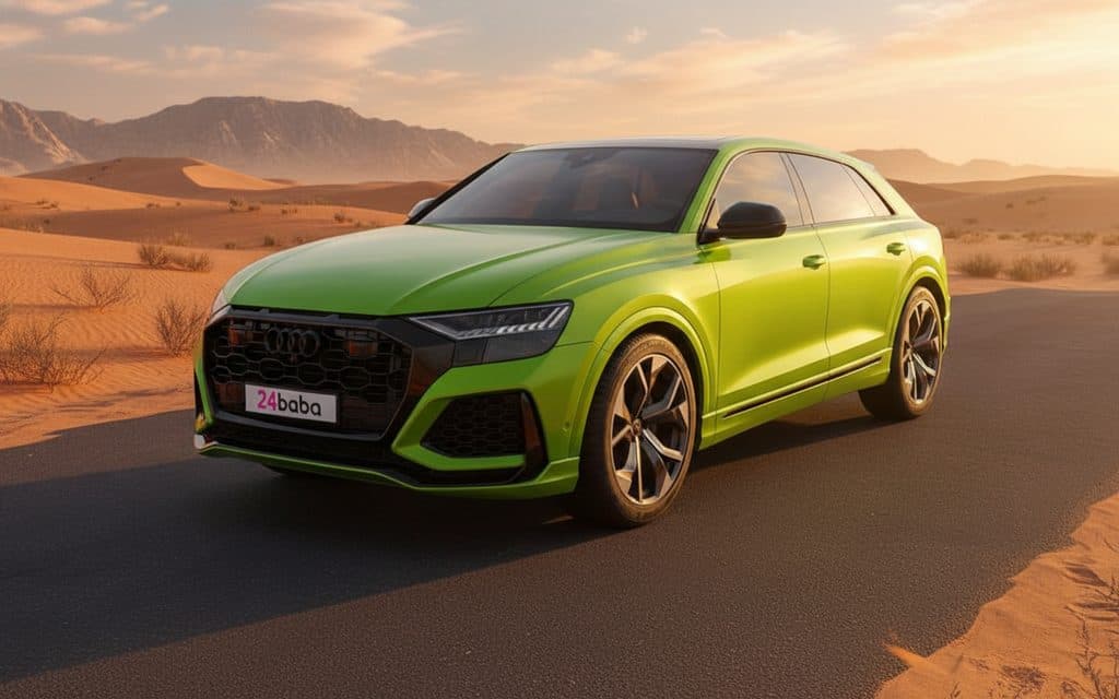 Audi Q8 2022 Green hire in Dubai