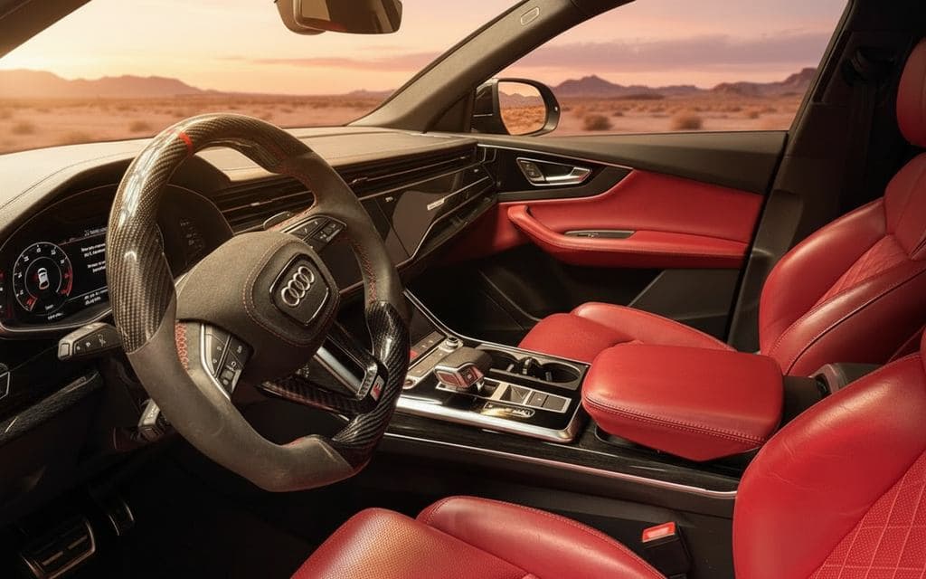 Audi Q8 2022 interior view showing trim
