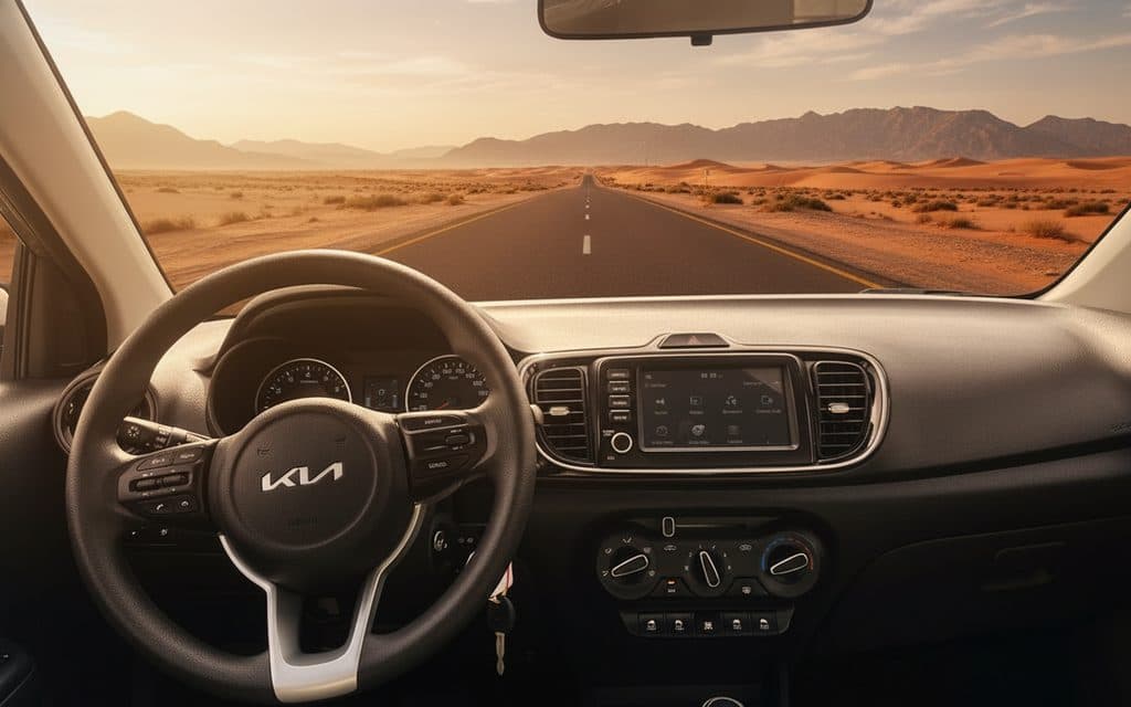 Kia Pegas 2025 interior view showing trim