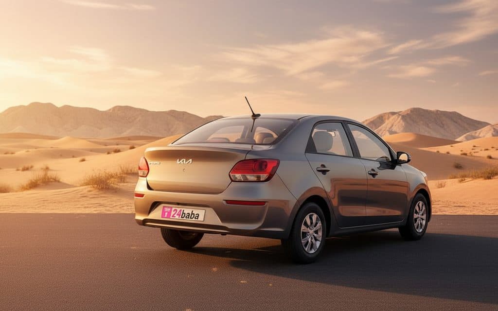 Kia Pegas 2025 Silver rear view showing taillights