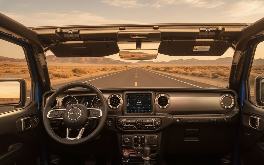 Jeep Wrangler 2023 interior view showing trim
