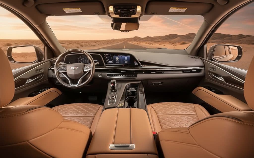 Cadillac Escalade 2023 interior view showing trim