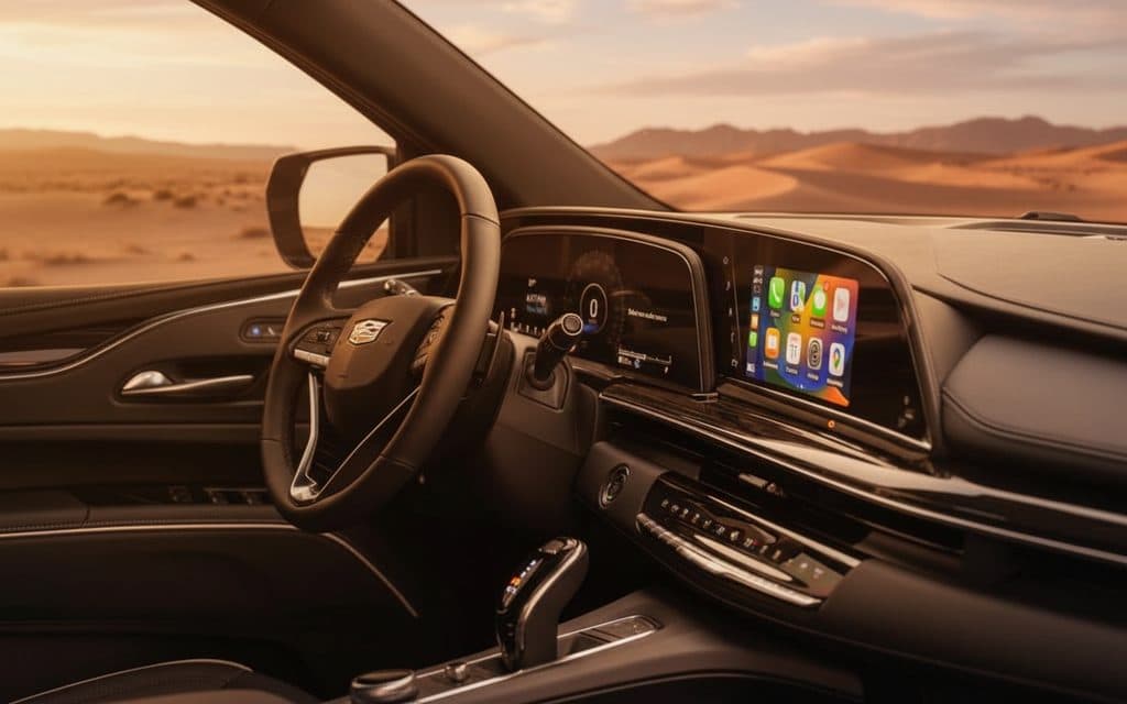 Cadillac Escalade 2023 interior view showing trim