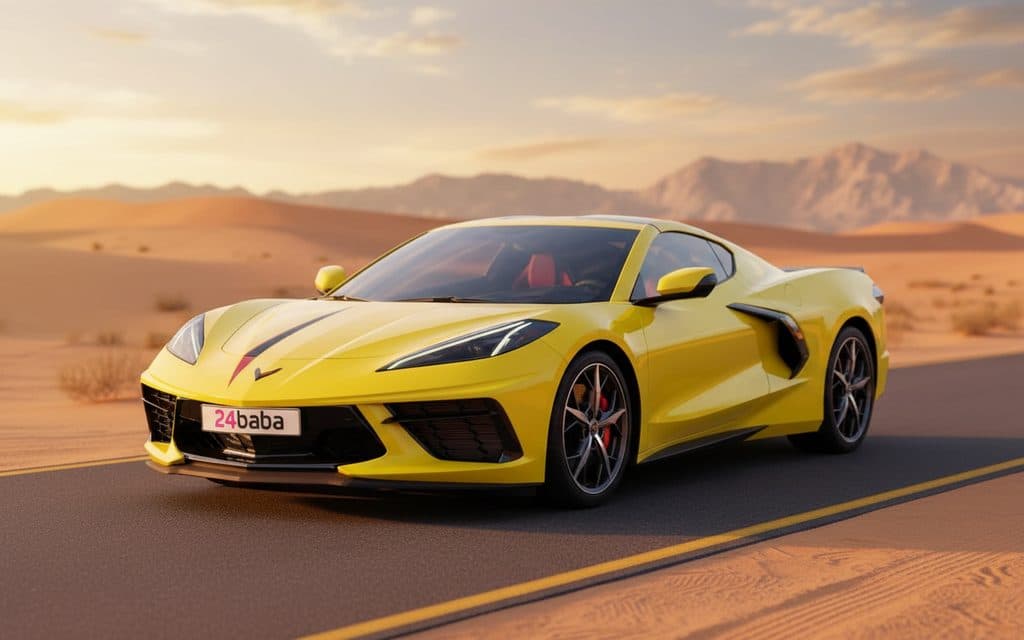 Rent Chevrolet Corvette 2024 Yellow in Dubai