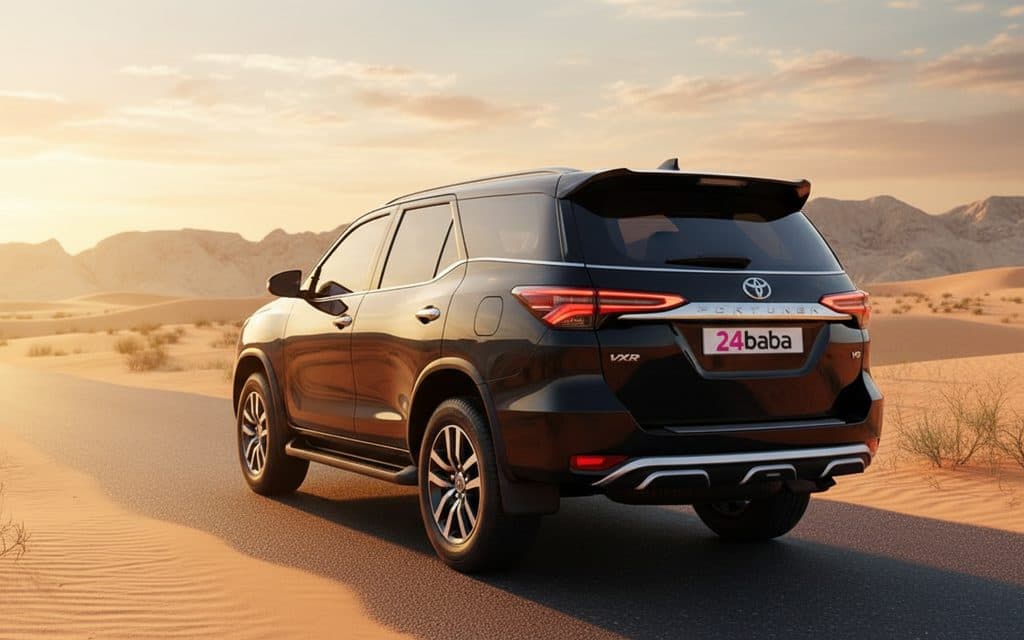 Toyota Fortuner 2023 Black rear view showing taillights