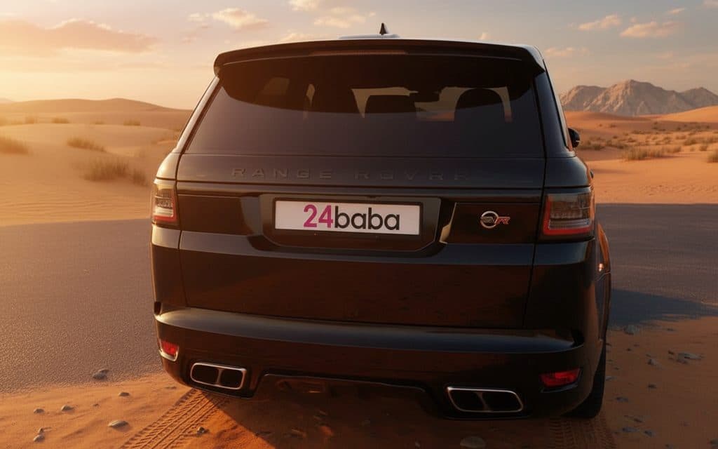 LandRover RangeRoverSport 2022 Black side profile – rental in Dubai