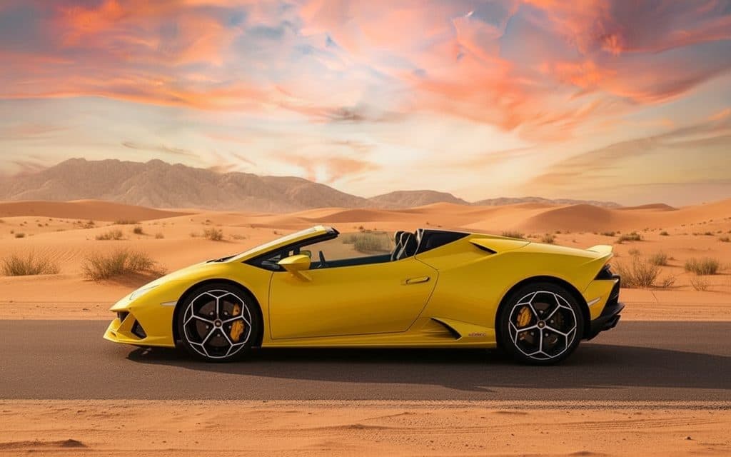 Lamborghini Huracan 2022 Yellow side profile