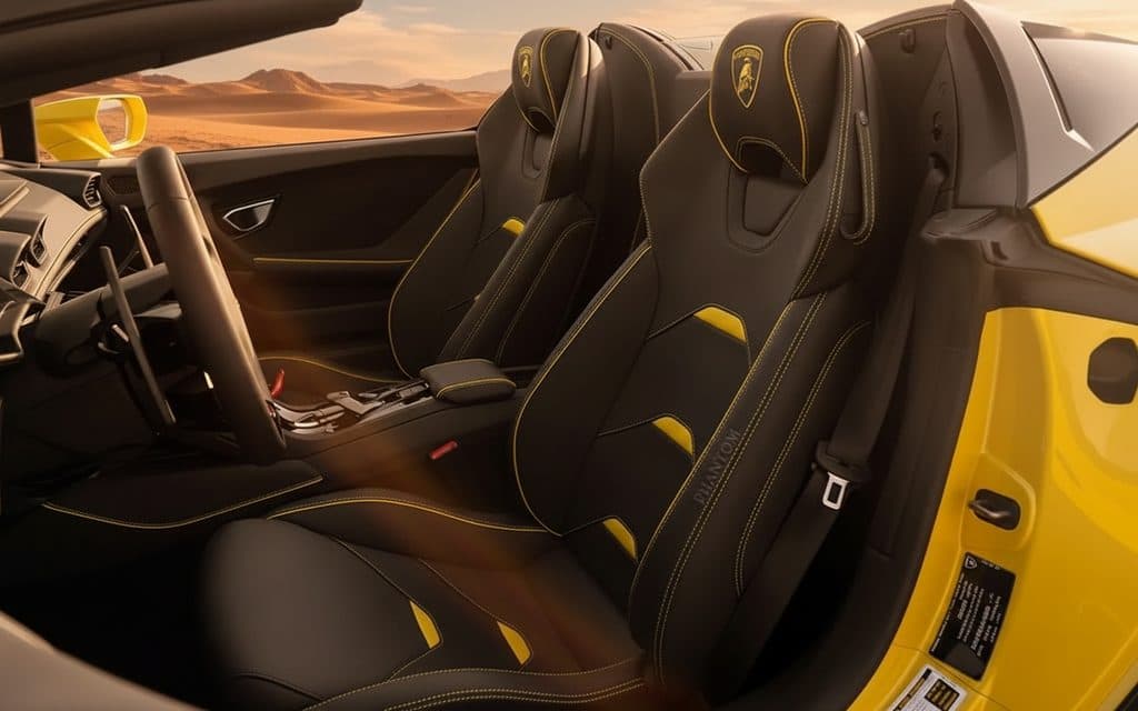 Lamborghini Huracan 2022 leather seats and cabin