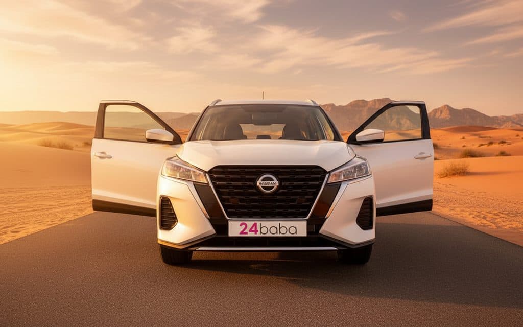 Nissan Kicks 2021 White front view with headlights
